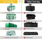 Joyfol Day Extra Large Utility Tote Bag, Reusable Grocery Bags Foldable - Image 5