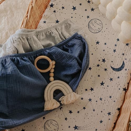 Gllquen Baby Muslin Bassinet Sheets 3pk, Soft Cotton Baby Sheet Boy 33x17 - Image 3