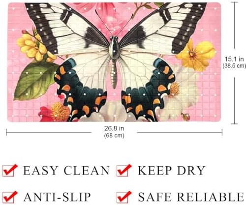 Non Slip Shower Mat Bathtub Mat 15.1x26.8 Inch, Quick Dry Bath Mat - Image 4