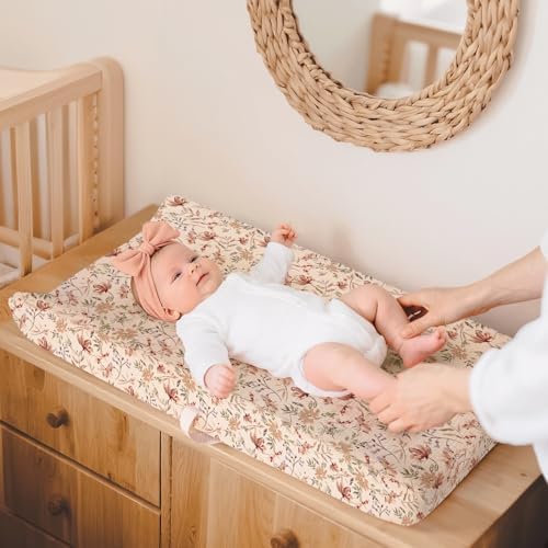 lulumoon Muslin Changing Pad Cover: 32x16 Fit Standard Rectangle Pad - Image 2