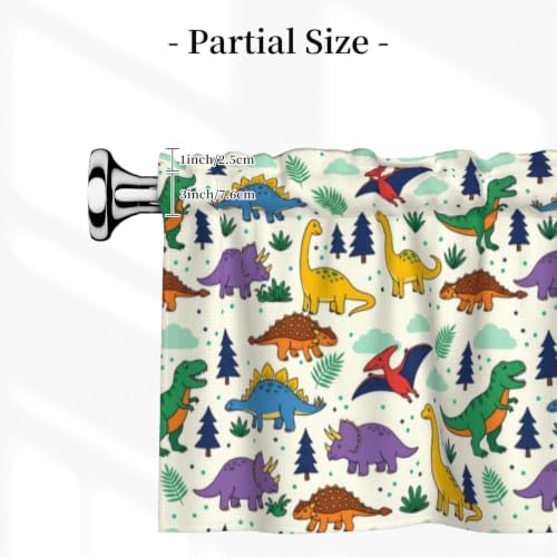 Dinosaur Cartoon Animal Room Window Valance 54x18 Inch - Image 3