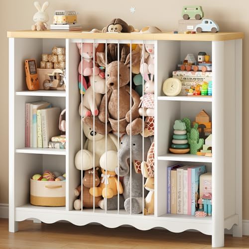 ONBRILL Stuffed Animal Storage, 6 Cube Toy Storage Organizer w/Wave Design by ONBRILL