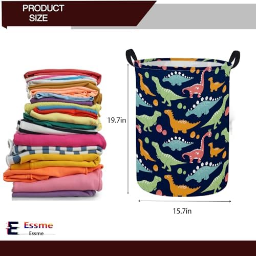 ESSME Dinosaur Laundry Basket Storage Bin large Collapsible Canvas Waterproof - Image 2