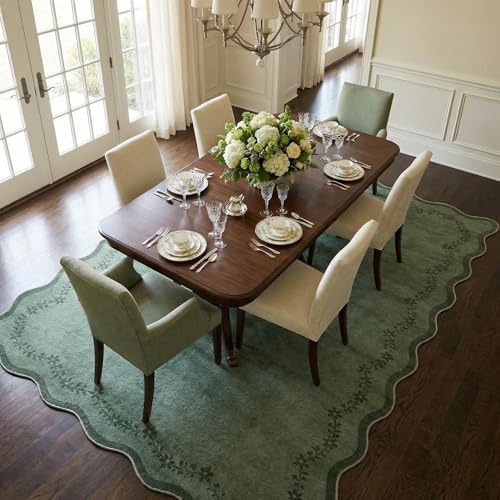 GarveeHome 6x9 Scalloped Area Rug Soft Washable Rug - Image 3