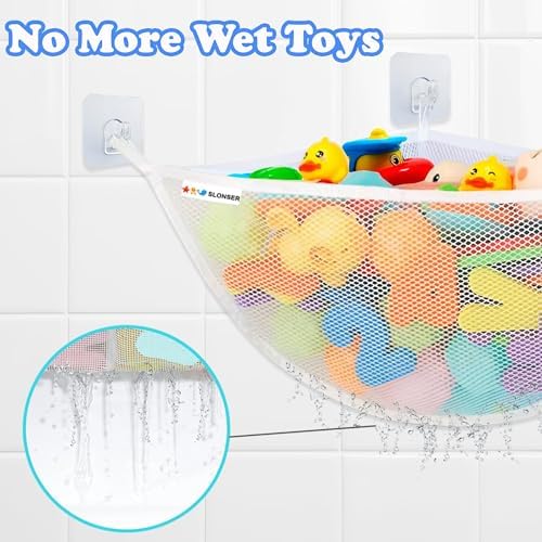 Bath Toy Storage Organizer for Bathtub – Large Mesh Bath Toy Holder & Bath Toy - Image 2
