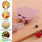 3-in-1 Baby Food & Fruit Feeder Set – Breastmilk Popsicle Mold - Image 5