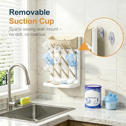 GoMaihe Baby Bottle Drying Rack: Space Saving Vertical Bottle Dryer Holder - Image 5