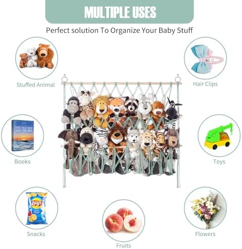 Stuffed Animal Net or Hammock Large Wall Hanging Organizer - Image 4