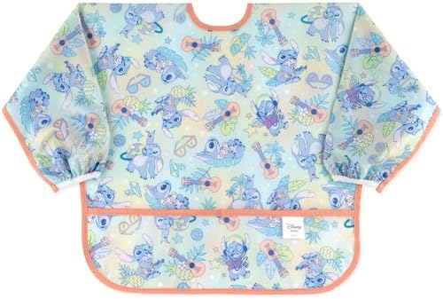 Bumkins Disney Sleeved Bib for Girl or Boy, Baby and Toddler for 6-24 Mos by Bumkins