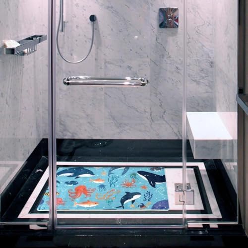 Non Slip Bathtub and Shower Mat 26.8x15.1 inch, Bath Mat - Image 6