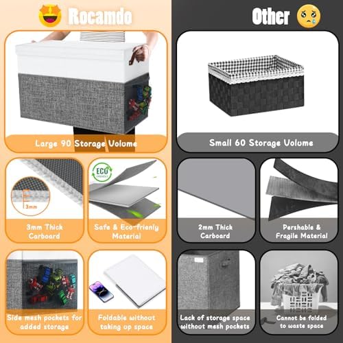 Large Toy Storage Box with Lid & Dividers, Kids Toy Chest - Image 5