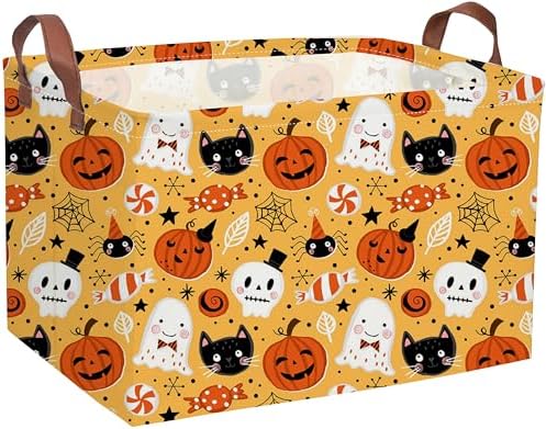 Rectangle Kids Baskets Halloween Basket Candy Storage Bin by DDBASKET