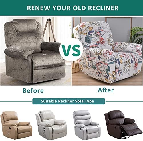 NILUOH Stretch Recliner Covers 4 Piece, Non-Slip Lazy Boy Chair Covers - Image 4