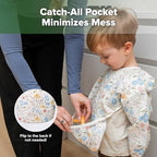 haakaa Mess Proof Long Sleeve Baby Bib, Water Resistant Smock Baby Bibs - Image 6