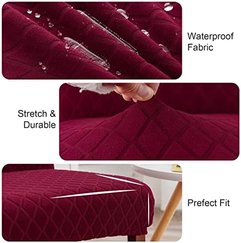 Genina Waterproof Dining Chair Covers Set of 2 Parsons Chair Slipcovers - Image 3