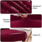 Genina Waterproof Dining Chair Covers Set of 4 Parsons Chair Slipcovers - Image 3