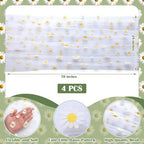 4 Pcs Daisy Table Runner 29x70 Inch - Image 2