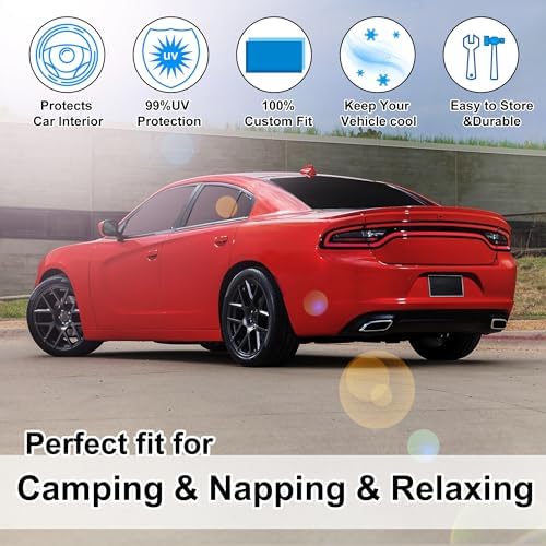 TINGLU Window Shades for Dodge Charger 2011-2023 Accessories Car Side Full - Image 6