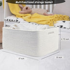 COMFY-HOMI Cotton Rope Woven Basket - Image 4