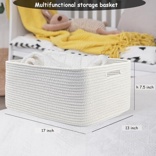 COMFY-HOMI Cotton Rope Woven Basket - Image 4