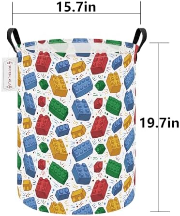 QUEENLALA Foldable Waterproof Round Fabric Laundry Basket Home - Image 2