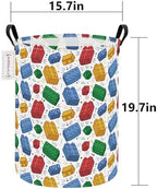 QUEENLALA Foldable Waterproof Round Fabric Laundry Basket Home - Image 2