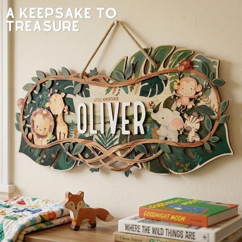 Custom Safari Nursery Name Sign - Image 3