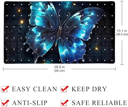 Bathtub Mat Non Slip 26.8x15.1 Inch, Machine Washable Shower Mats - Image 4