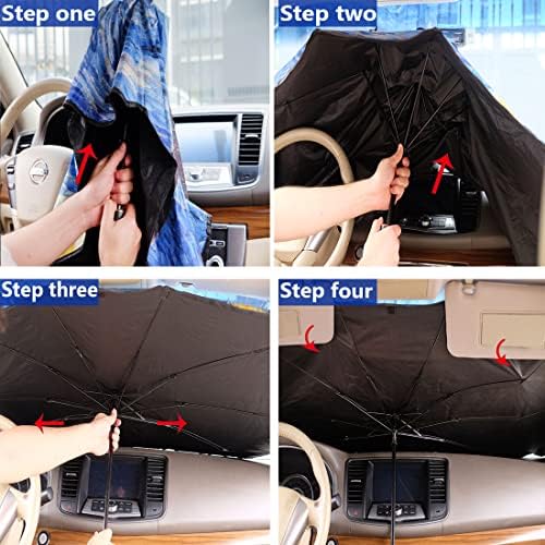Windshield Sun Shade Umbrella for Car Front Window Sun Visor for Windshield Car - Image 6