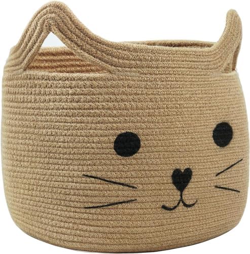 Storage Basket, Large 35L Woven Cotton Rope Baby Bin by Joliwove