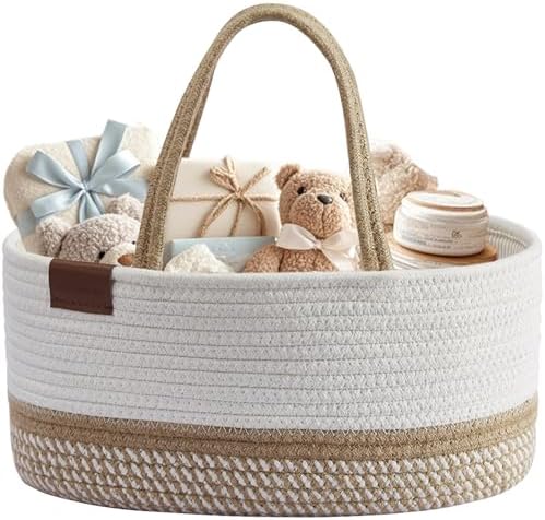 DECOMOMO Baby Caddy Organizer, Large Diaper Caddy Basket by DECOMOMO