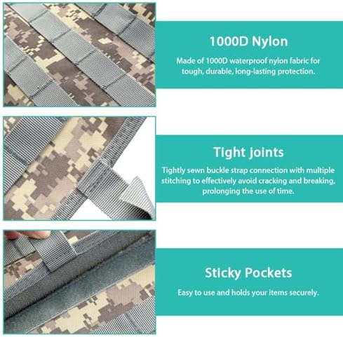 Car Seat Back Organizer, Tactical MOLLE Sag Proof Vehicle Panel Backseat Cover - Image 4