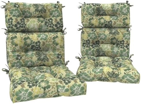 DYTXIII Outdoor High Back Chair Cushions Set of 2, Water Repellent Tufted by DYTXIII