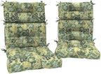 DYTXIII Outdoor High Back Chair Cushions Set of 2, Water Repellent Tufted by DYTXIII