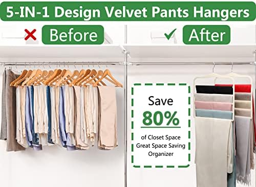 Magic Pants Velvet Hangers for Organization and Storage - Image 2