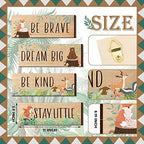 4 Pieces Woodland Nursery Decor Safari wall art Be kind brave curious Cute - Image 3