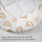 Baby Bassinet Sheets Girl Boy, 3 Pack Fitted Bassinet Sheet - Image 6
