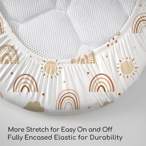 Baby Bassinet Sheets Girl Boy, 3 Pack Fitted Bassinet Sheet - Image 6