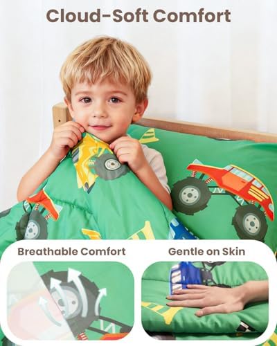 TinyPalsa 4-Piece Toddler Bedding Set, Toddler Bed Comforter Set - Image 2