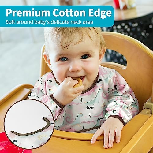 3 Pcs Long Sleeved Bib Set|Baby Waterproof Bibs - Image 3