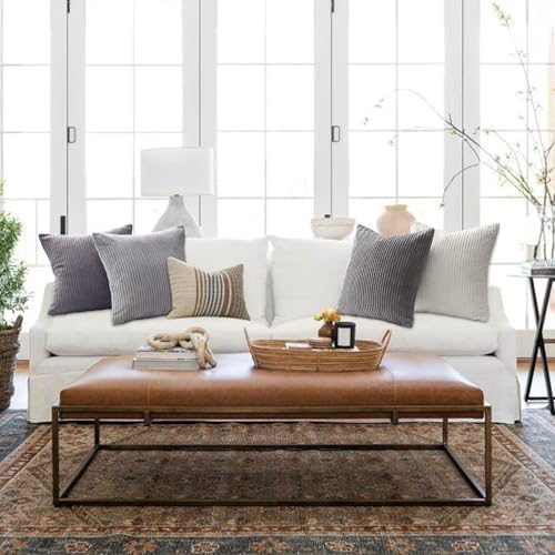 Topfinel Neutral Grey Decorative Throw Pillow Covers 18x18 Inch Set of 4 - Image 4