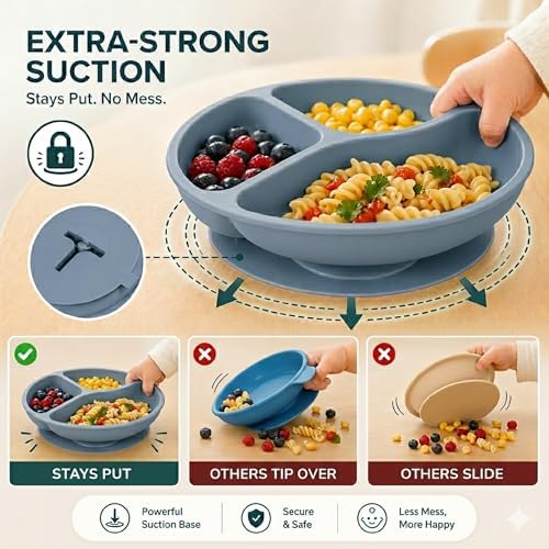 Silicone Baby Feeding Set, Baby plates and bowls Set - Image 2