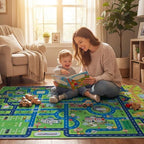Esup 4'x6' Non-Slip Kids Rugs Safety Carpet Educational Playground Mat - Image 3