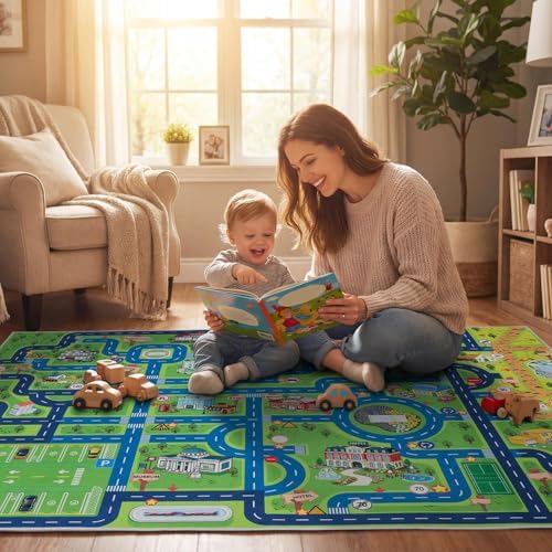 Esup 4'x6' Non-Slip Kids Rugs Safety Carpet Educational Playground Mat - Image 3