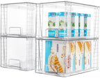 Vtopmart 4 Pack Stackable Clear Pantry Storage Drawers by Vtopmart