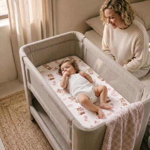 Gllquen Baby 3-Pack Muslin Cotton Bassinet Sheets - Image 2