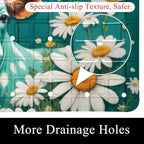 Bath Tub Shower Mat, Washable Bathtub Floor Mats, Suction Cups and Drain Holes - Image 2