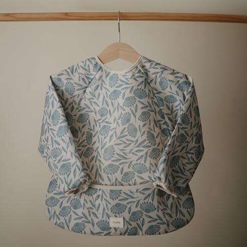 mushie Long Sleeve Baby Bib | Water Resistant Adjustable Fit - Image 2