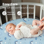 Baby Bassinet Sheets, 3 Pack Fitted Bassinet Mattress Sheets, Compatible - Image 7