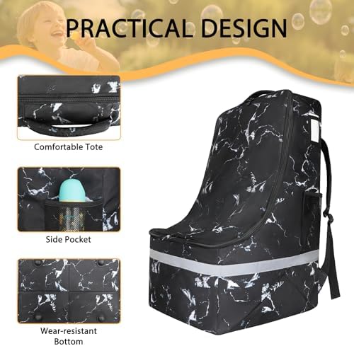 LARIPOP Car Seat Travel Bag for Airplane, Universal Gate Check Car Seat Bag - Image 5